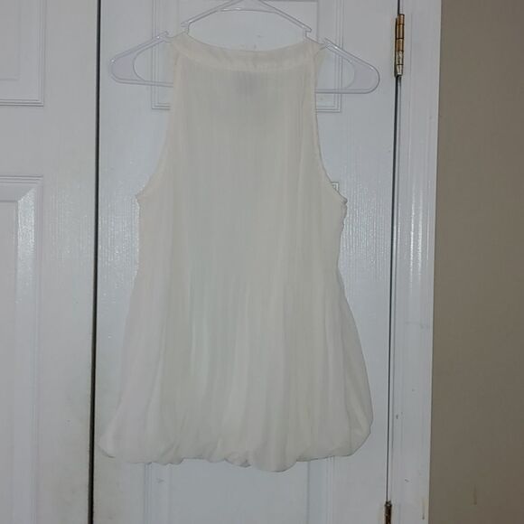 Wrapper Ivy balloon style beaded sleeveless blouse Sz L - Picture 4 of 5